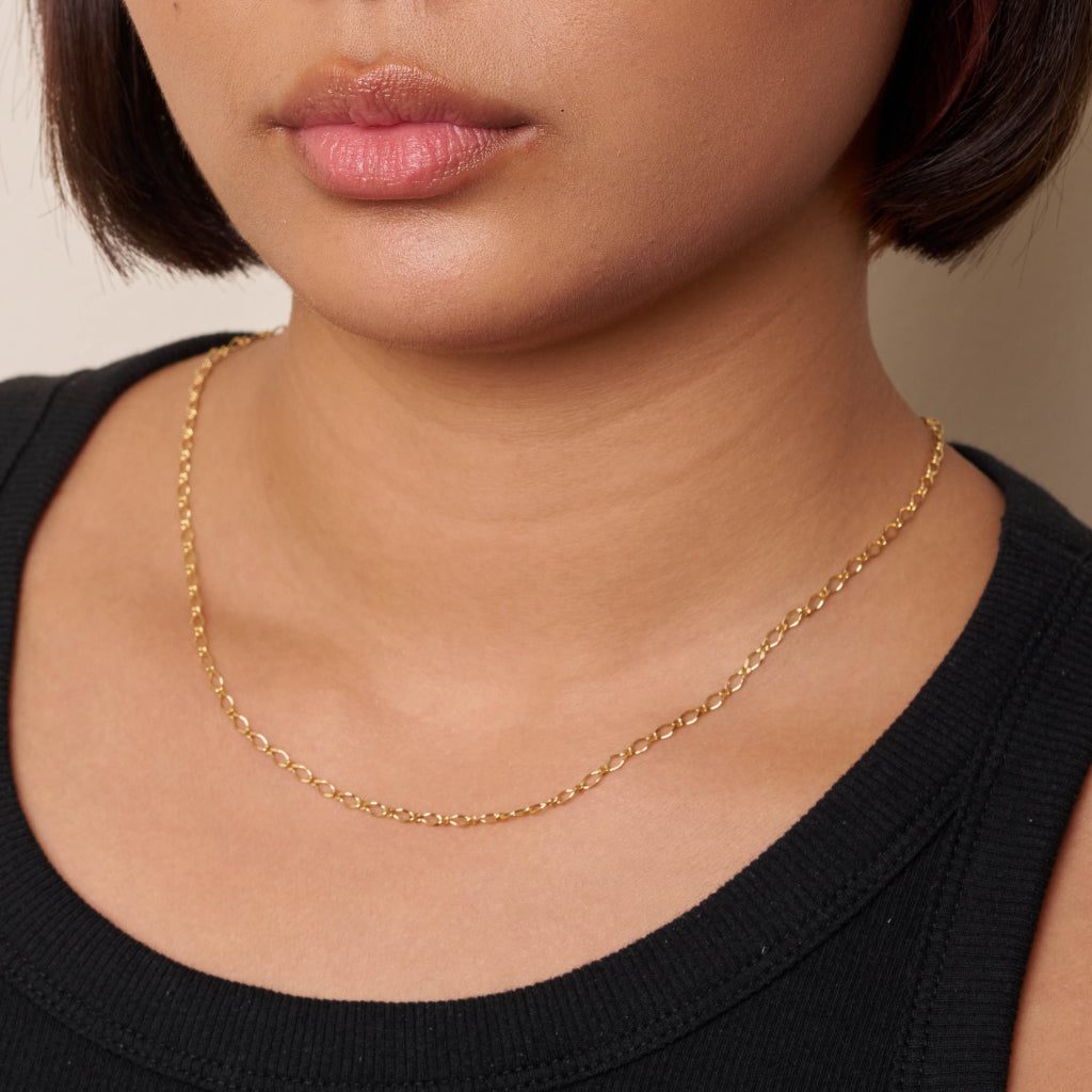 Gold Figaro Chain Necklace
