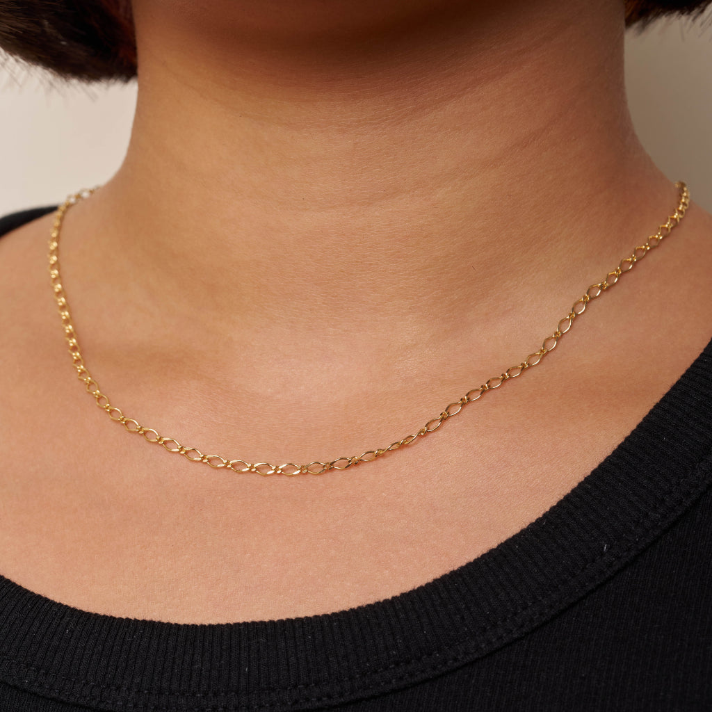 Gold Figaro Chain Necklace