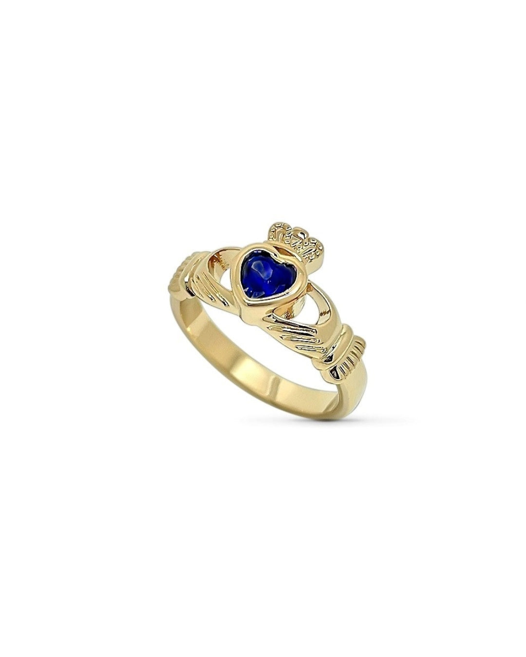 18ct Gold Plated Gemstone Claddagh Ring | Riona