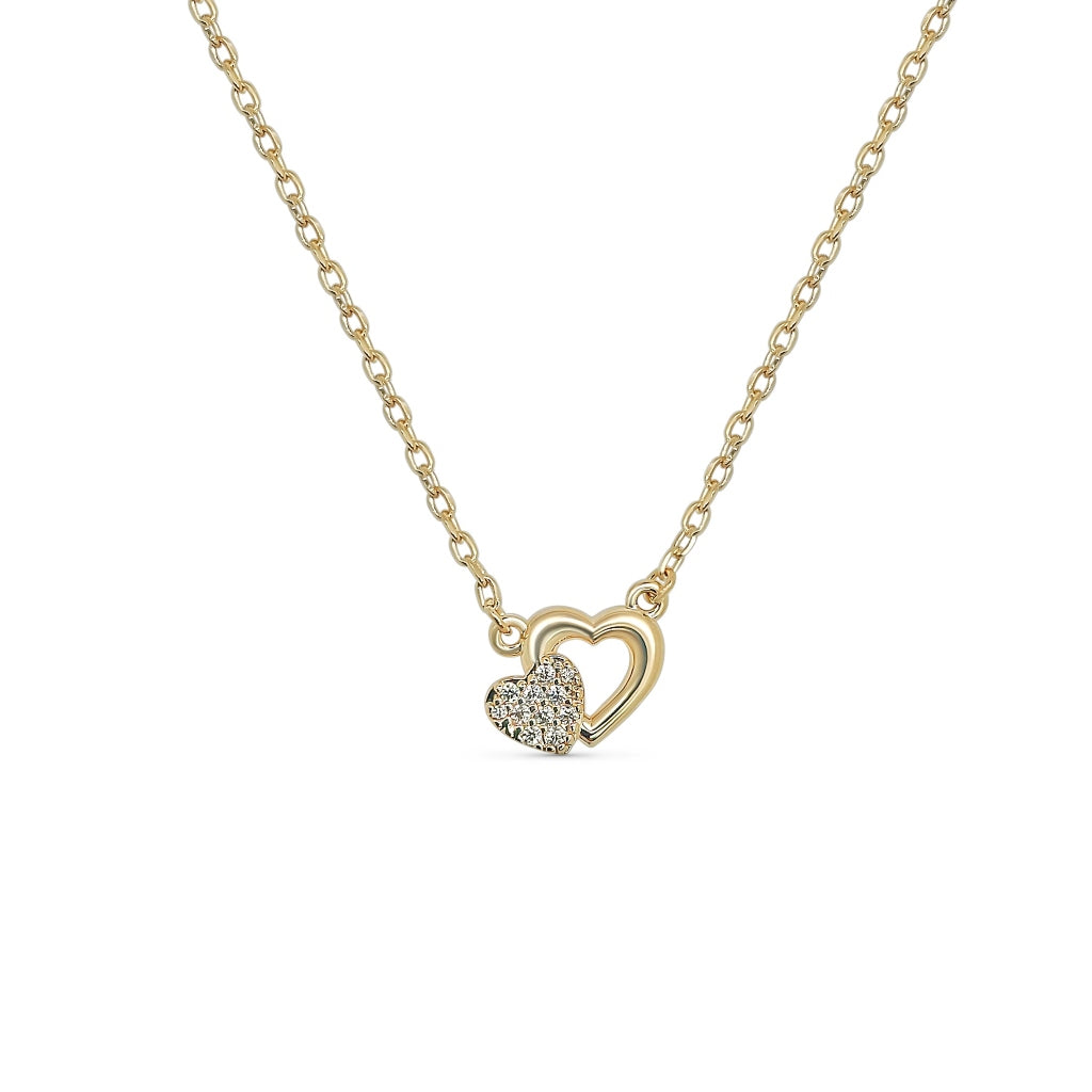 Gold Double Heart Necklace | Lula