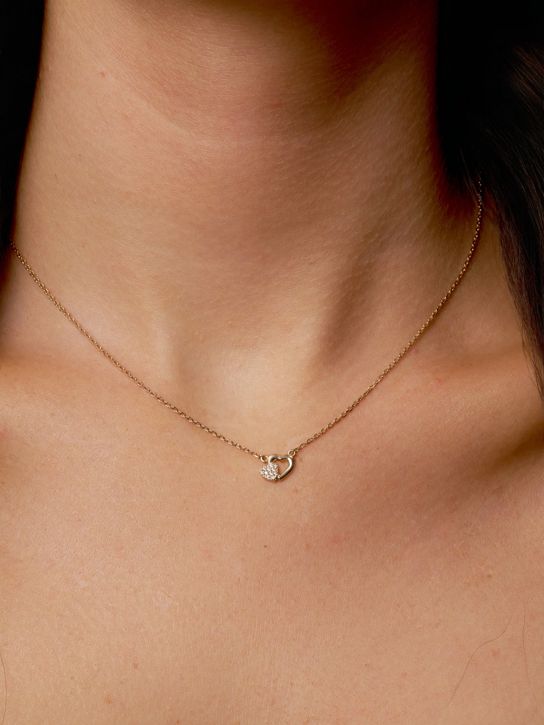 Gold Double Heart Necklace | Lula