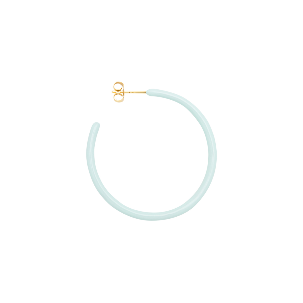Gold Large Enamel Coloured Hoop Earrings | Lulu Copenhagen