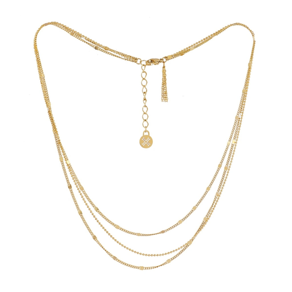 Steel Multi Chain Layering Necklace | Anartxy