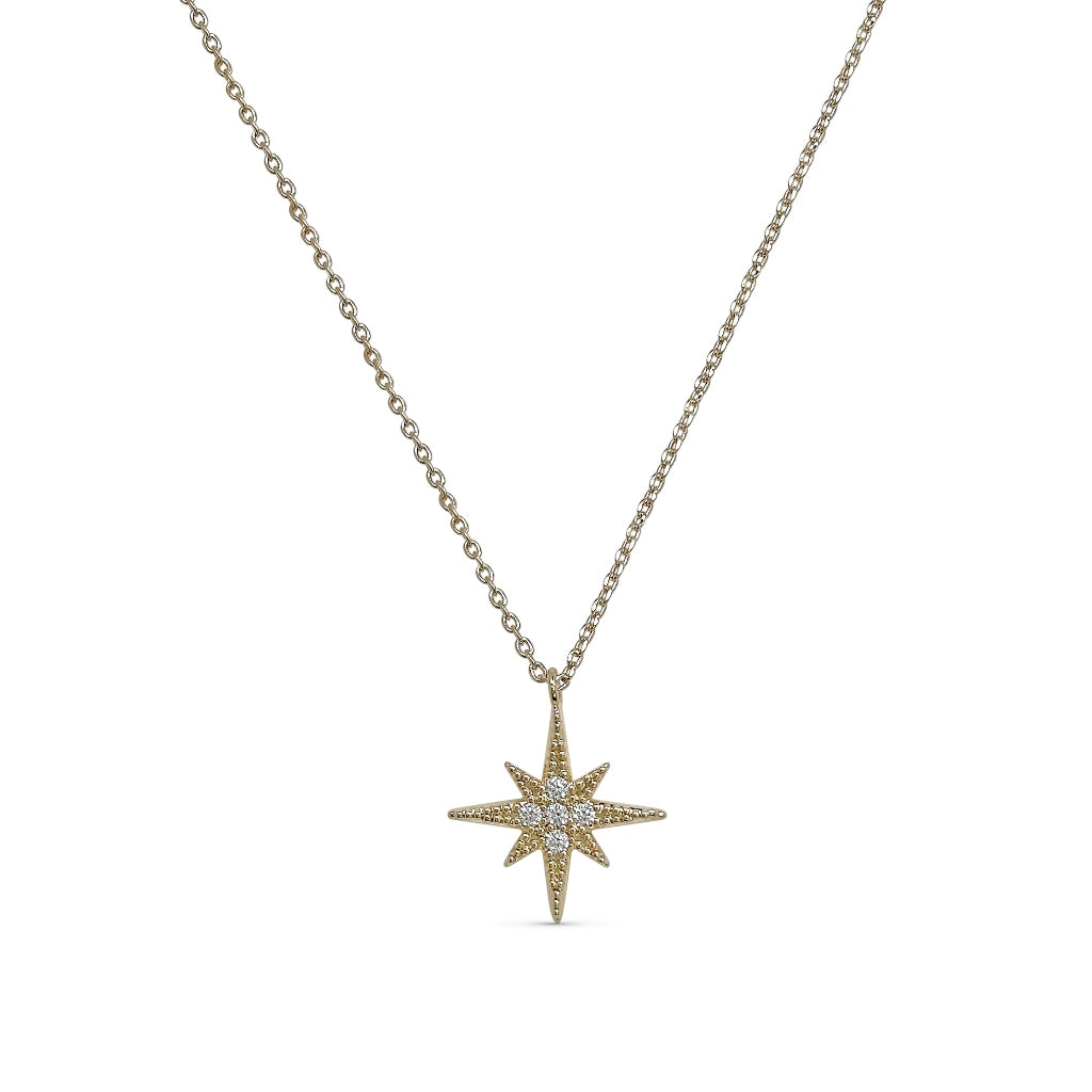 Gold North Star Necklace | Vila
