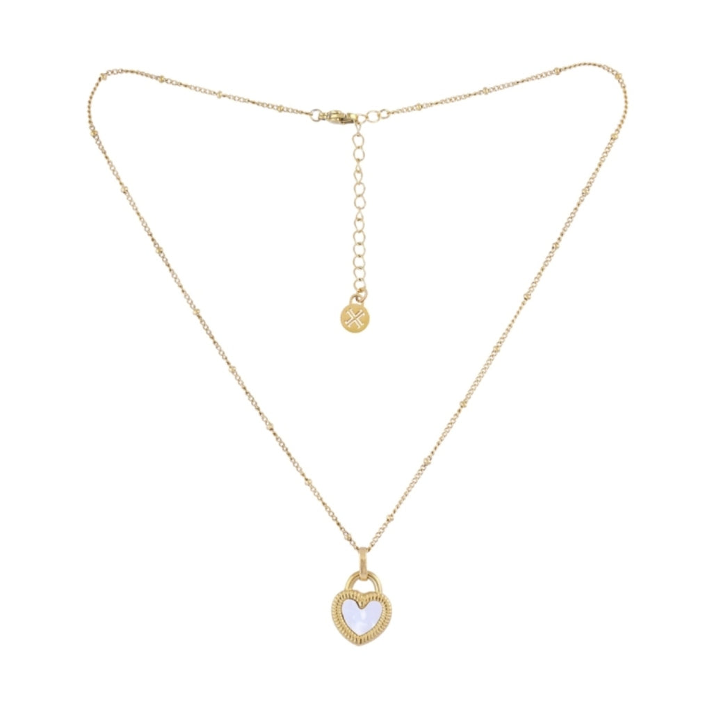 Gold Two Faces Heart Pendant Necklace | Anartxy