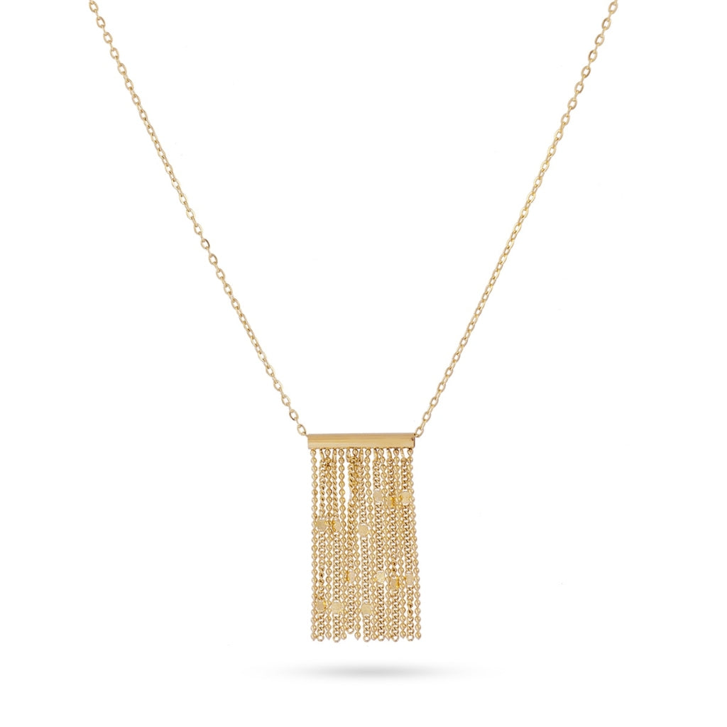 Gold Rectangle Rainfall Necklace | Anartxy