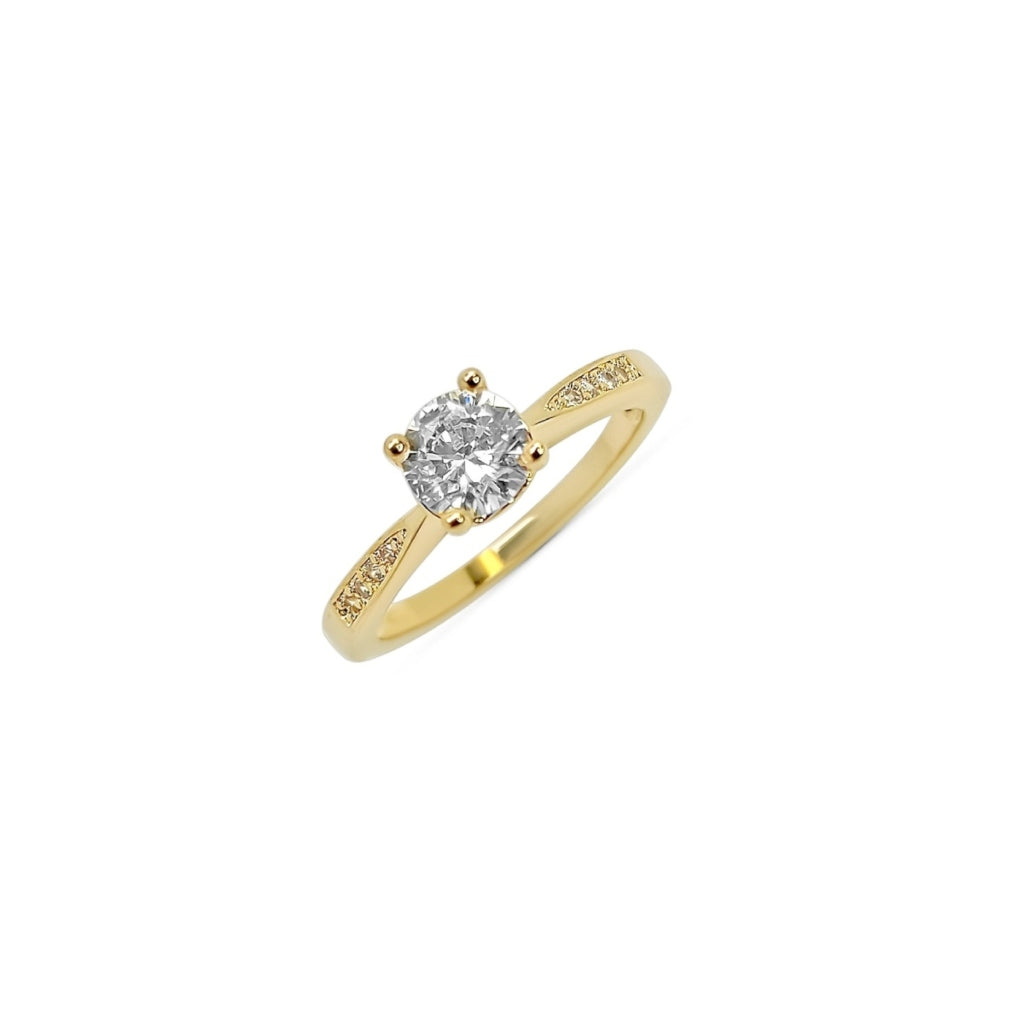 Gold Solitaire Ring