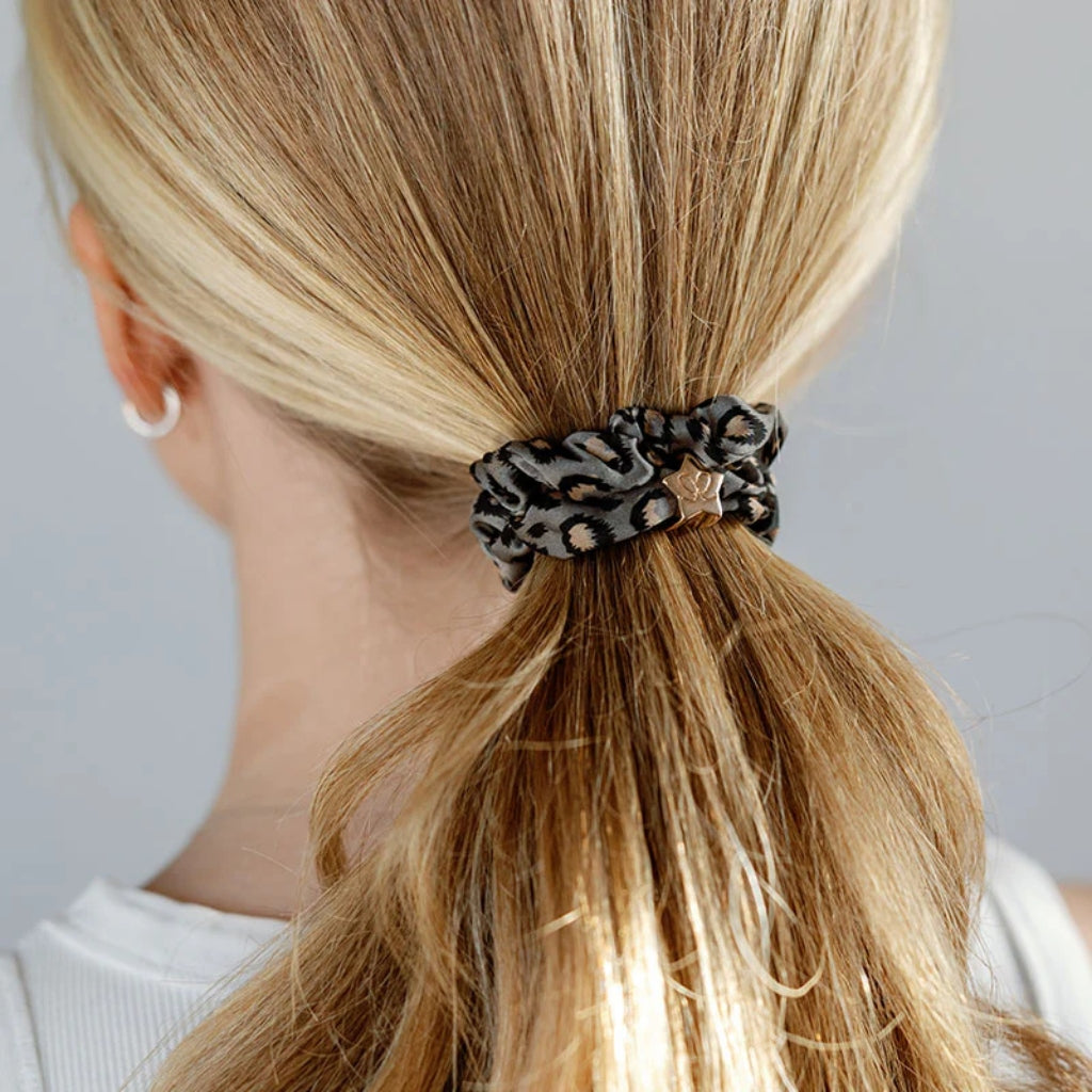Gold Star Silk Scrunchie | byEloise