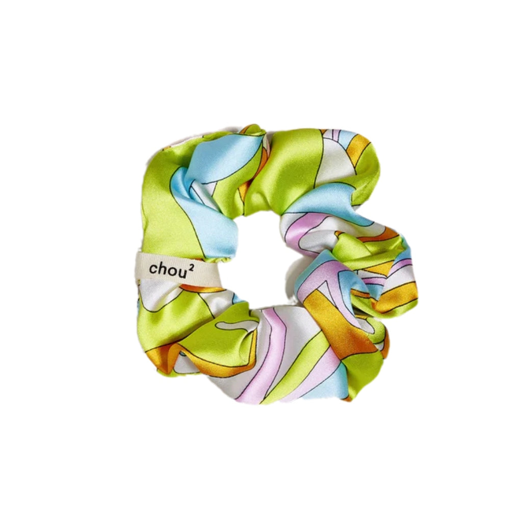 Hair Scrunchie | Anise Green Print | Chou²