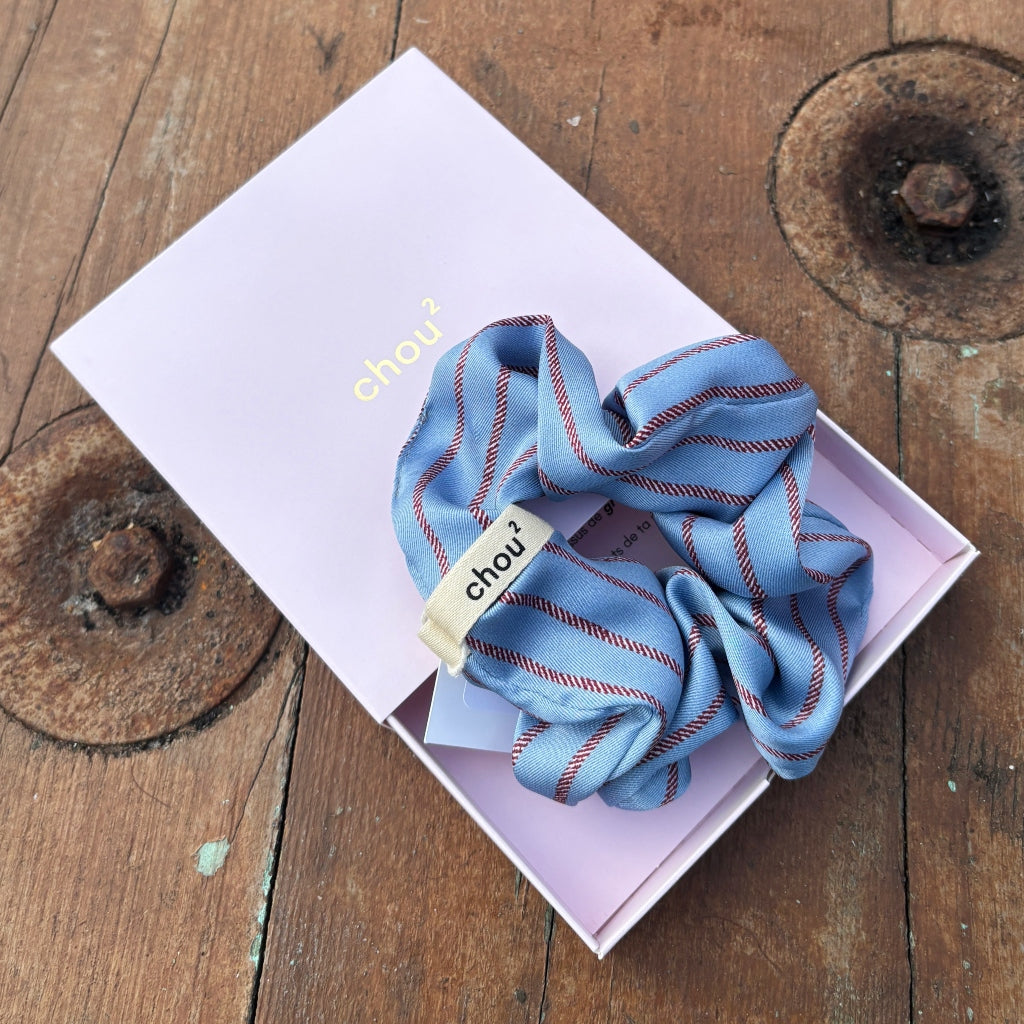Hair Scrunchie | Blue Stripe | Chou²