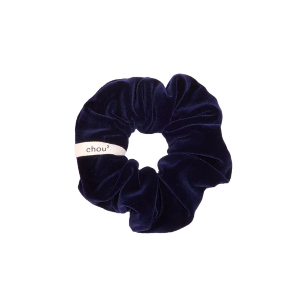 Midnight Blue Velvet Scrunchie | Handmade Upcycled Scrunchie