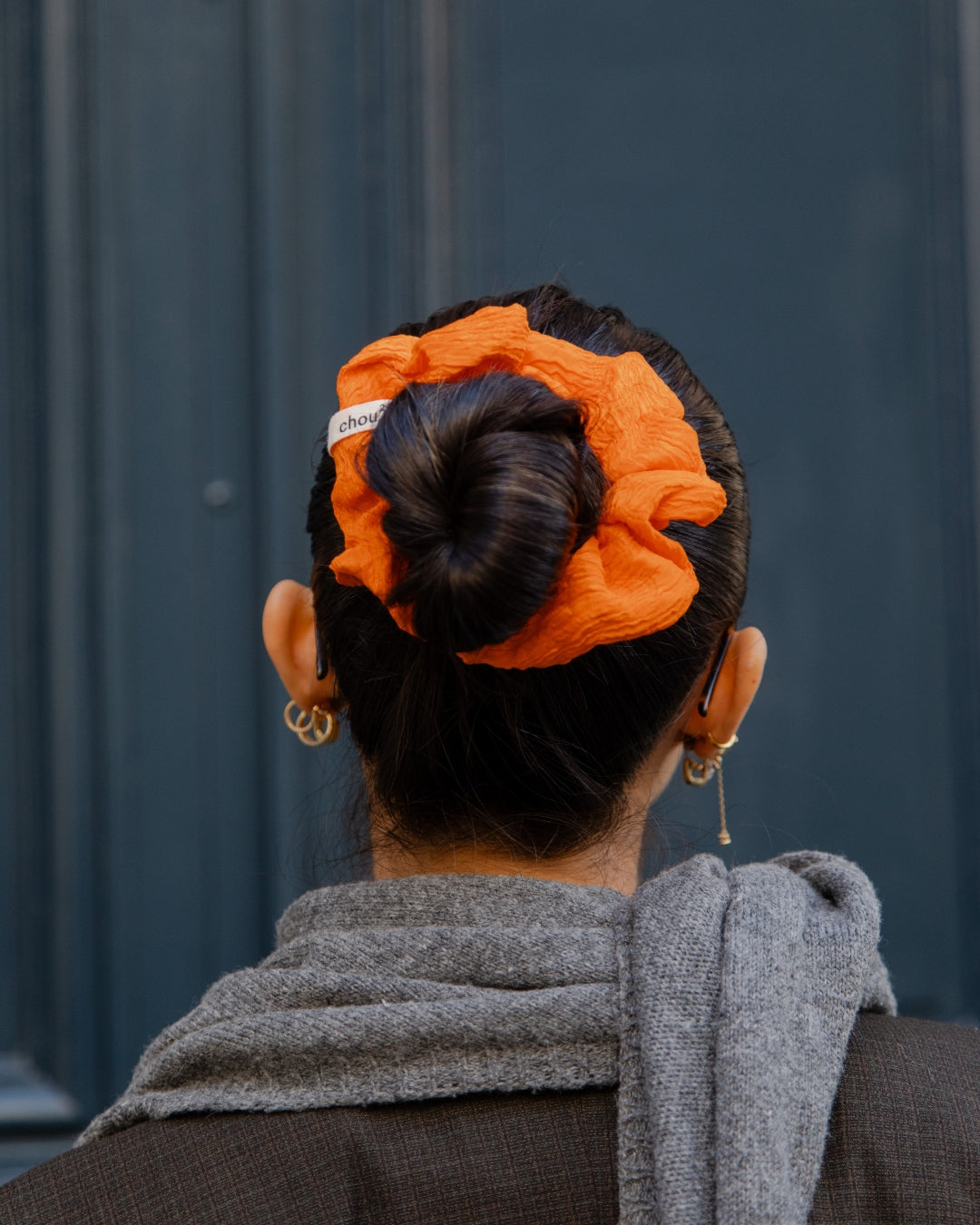 Hair Scrunchie | Orange Jacquard | Chou²