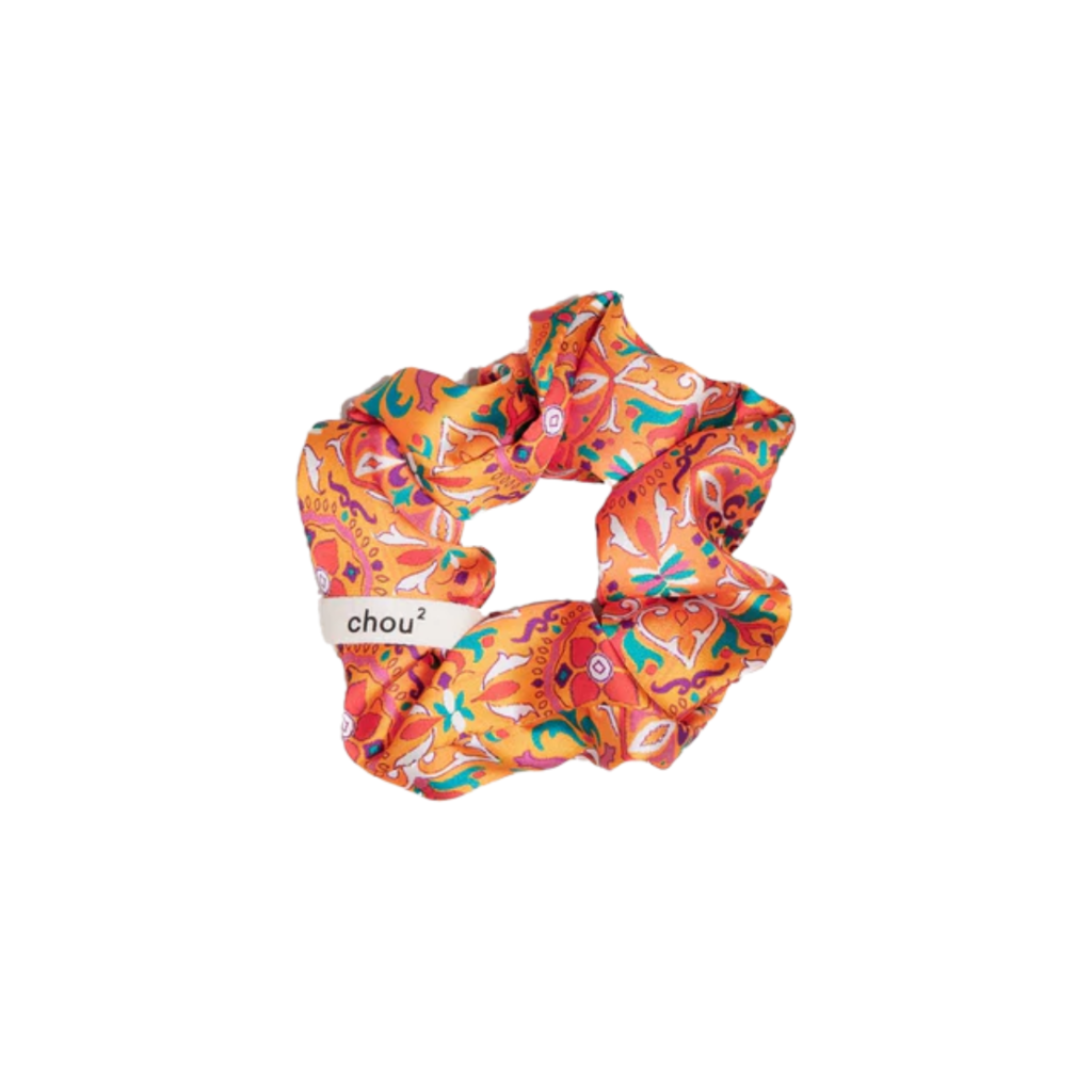 Hair Scrunchie | Orange Print | Chou²