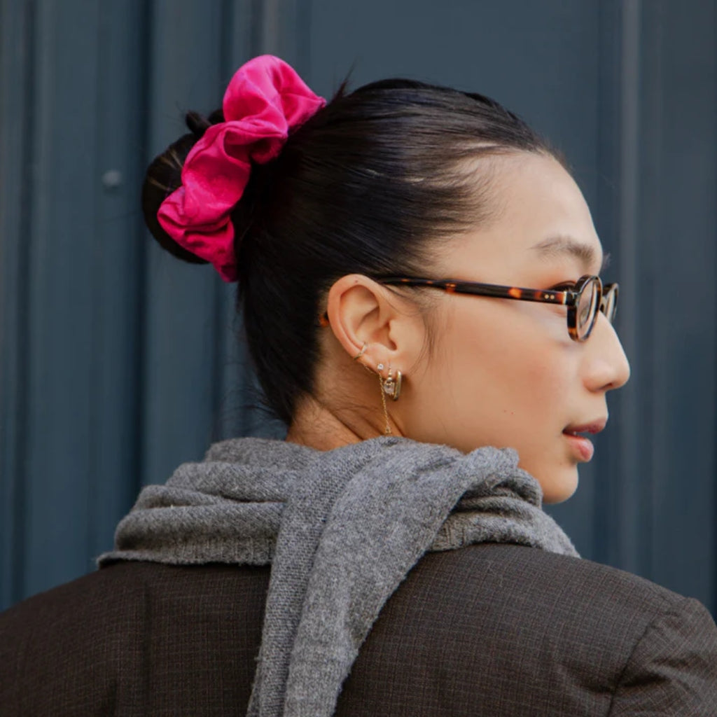 Hair Scrunchie | Pink Jacquard | Chou²