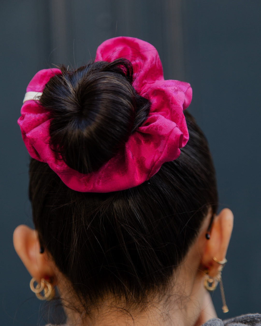 Hair Scrunchie | Pink Jacquard | Chou²
