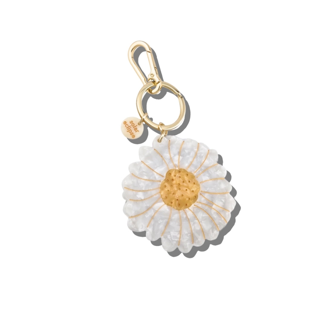 Hand-Painted Bag Charm & Keychain | Daisy | Solar Eclipse