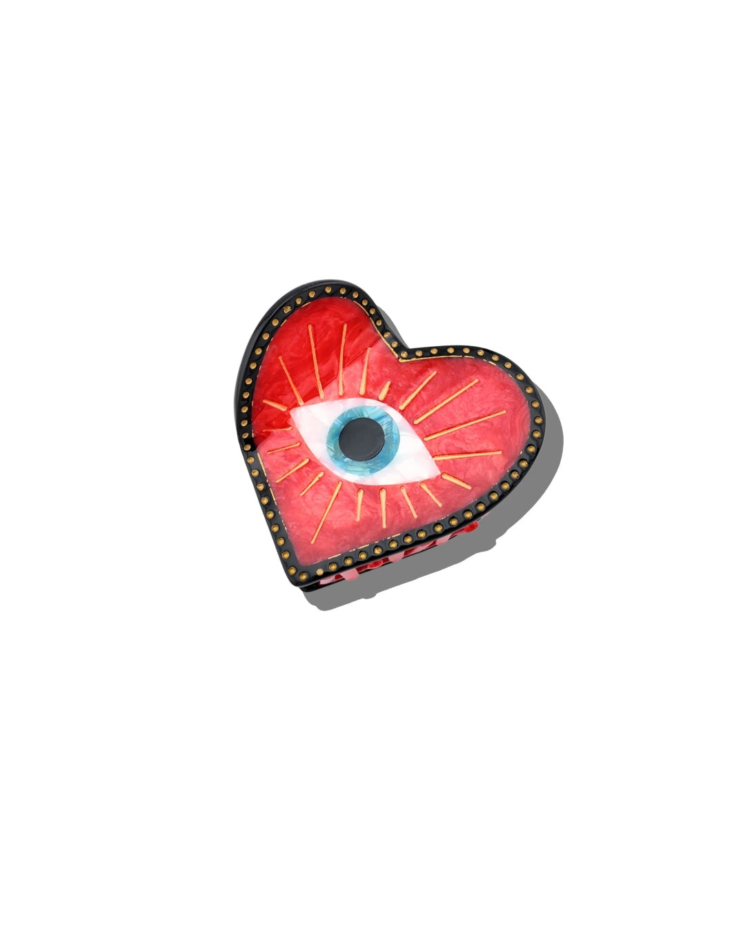 Hand-Painted Claw Hair Clip | Lucky Eye Heart | Solar Eclipse