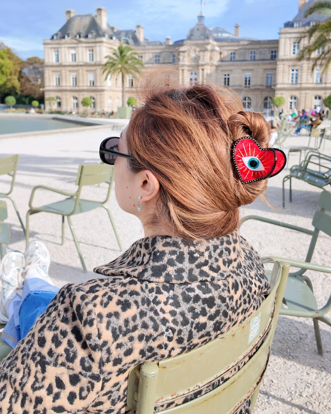 Hand-Painted Claw Hair Clip | Lucky Eye Heart | Solar Eclipse