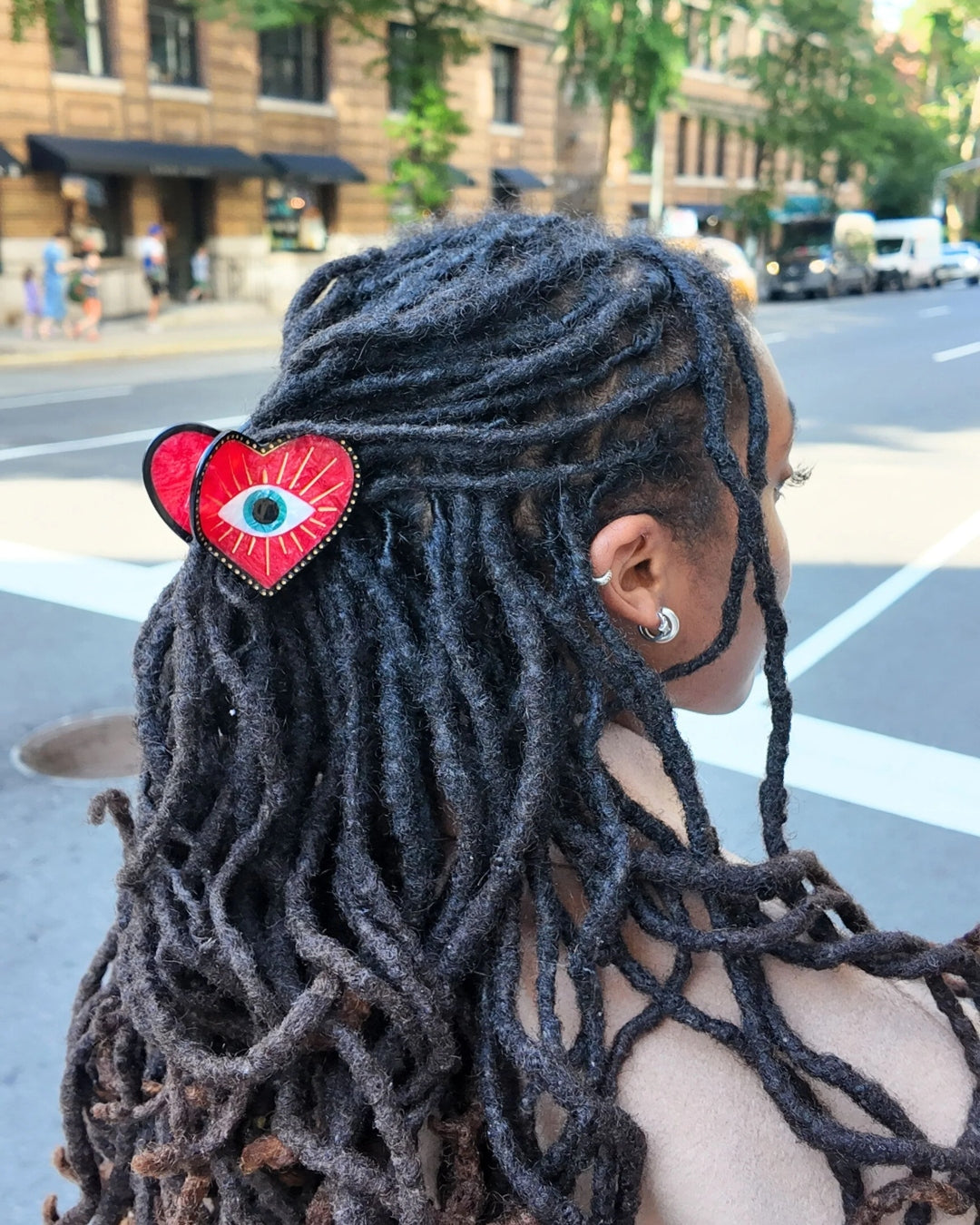 Hand-Painted Claw Hair Clip | Lucky Eye Heart | Solar Eclipse