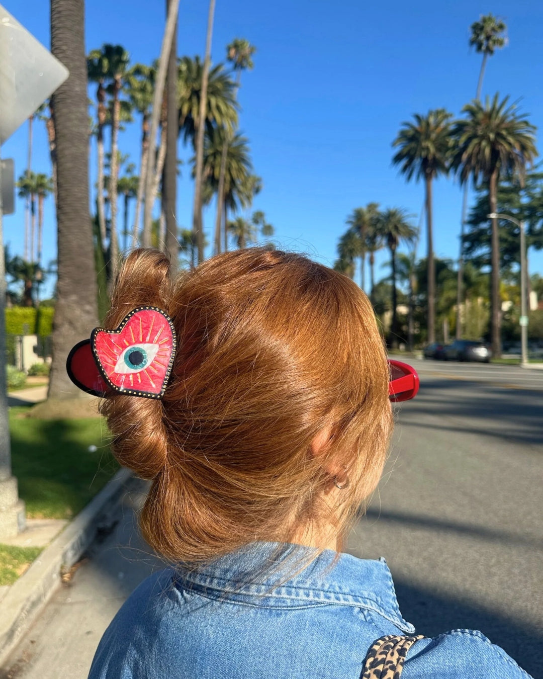 Hand-Painted Claw Hair Clip | Lucky Eye Heart | Solar Eclipse