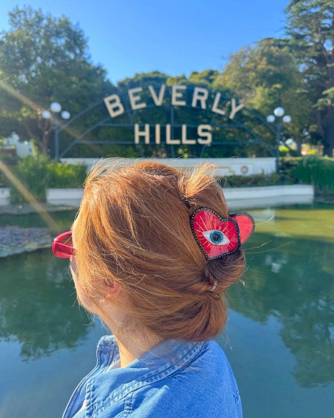 Hand-Painted Claw Hair Clip | Lucky Eye Heart | Solar Eclipse