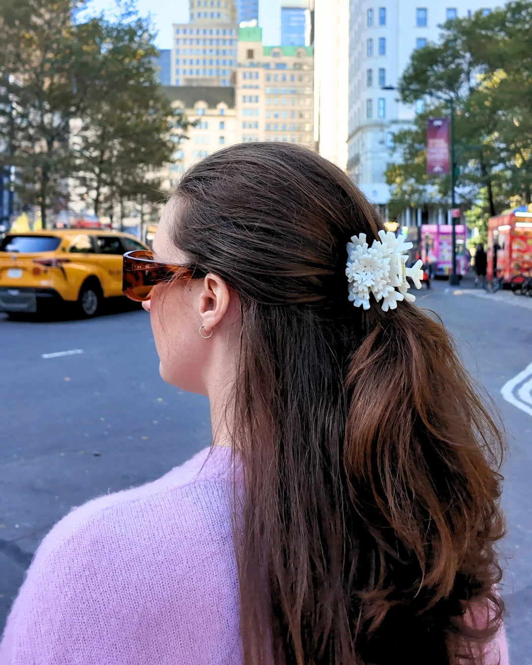 Hand-Painted Claw Hair Clip | Origami Snowflake | Solar Eclipse