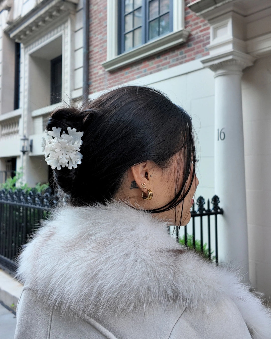 Hand-Painted Claw Hair Clip | Origami Snowflake | Solar Eclipse