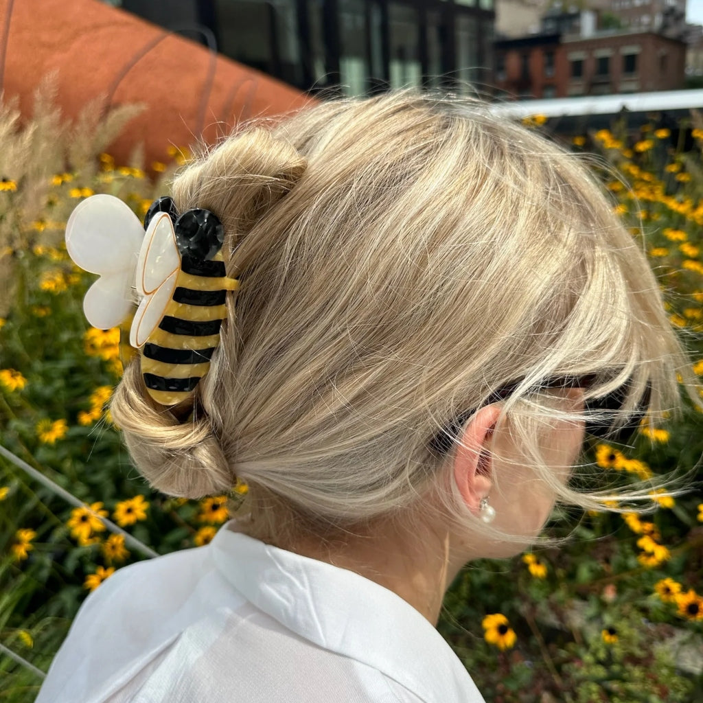 Hand-Painted Claw Hair Clip | Bee | Solar Eclipse