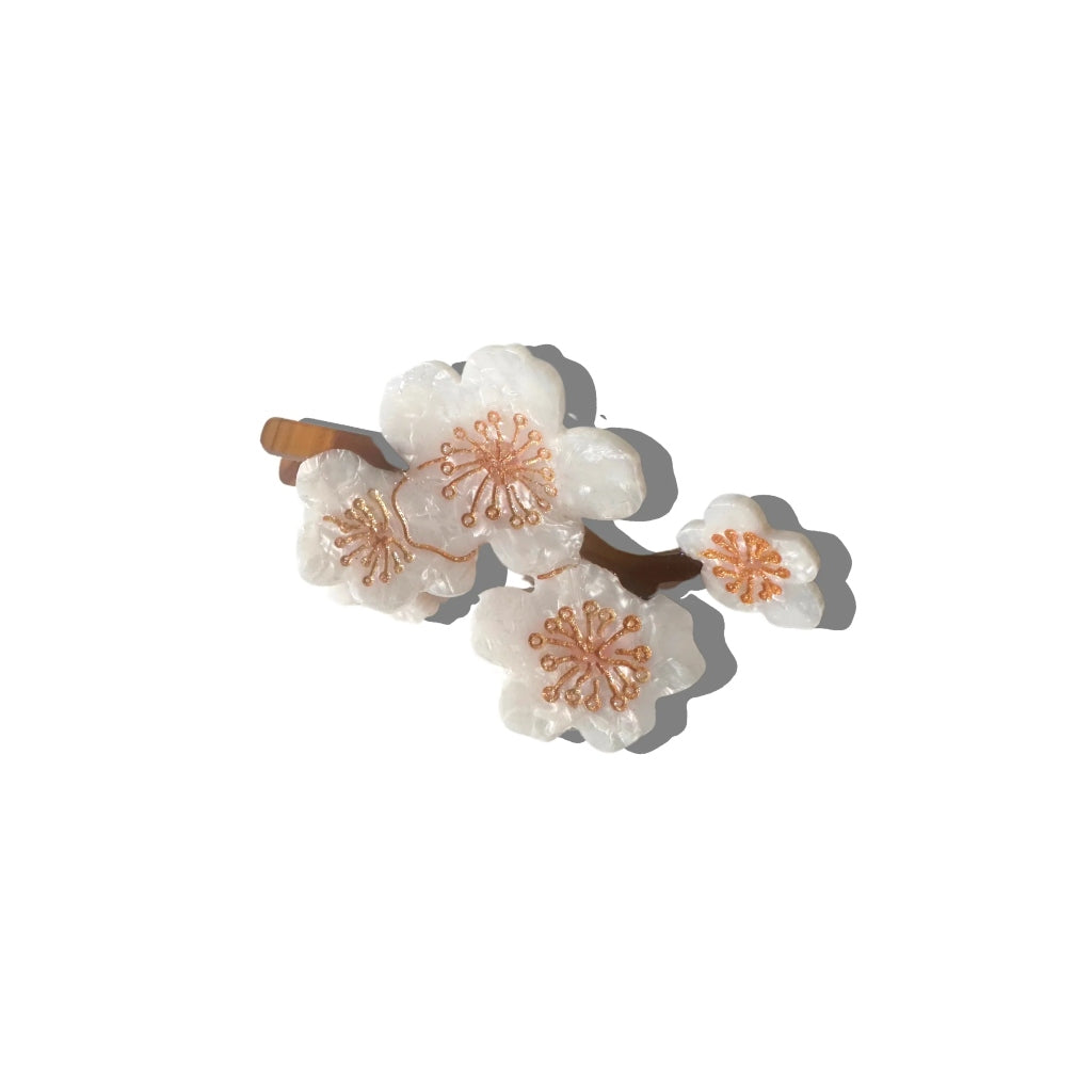 Hand-Painted Claw Hair Clip | Cherry Blossom | Solar Eclipse