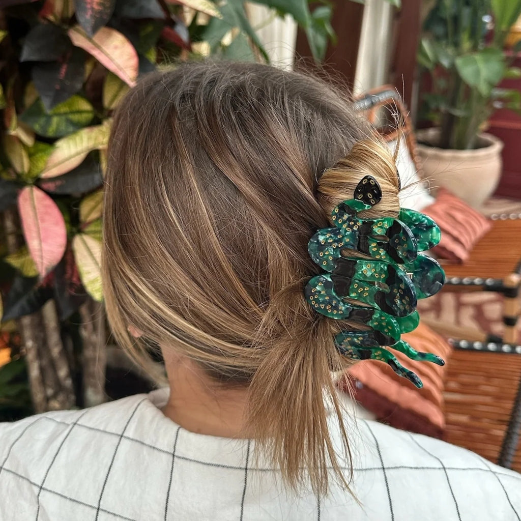 Hand-Painted Claw Hair Clip | Snake | Solar Eclipse