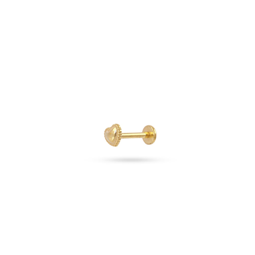 Heart Flat Back Single Stud Earring | Anartxy