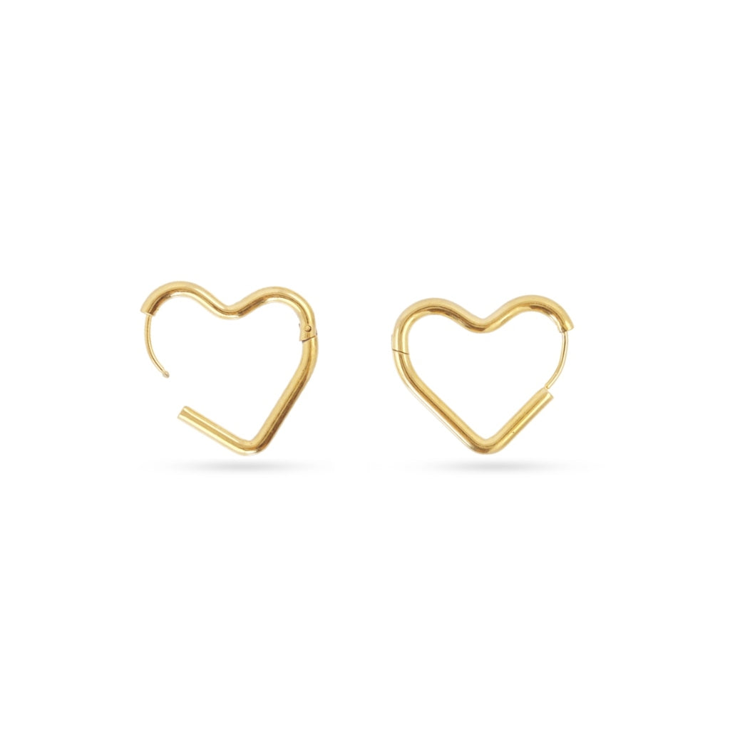 Heart Hoop Earrings | Anartxy