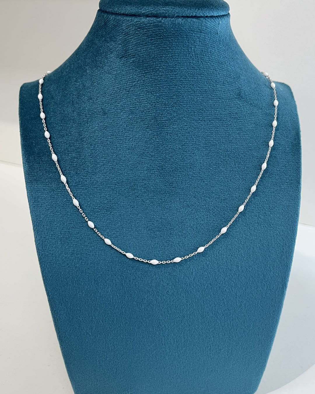 Sterling Silver Colour Bead Chain Necklace | Laila
