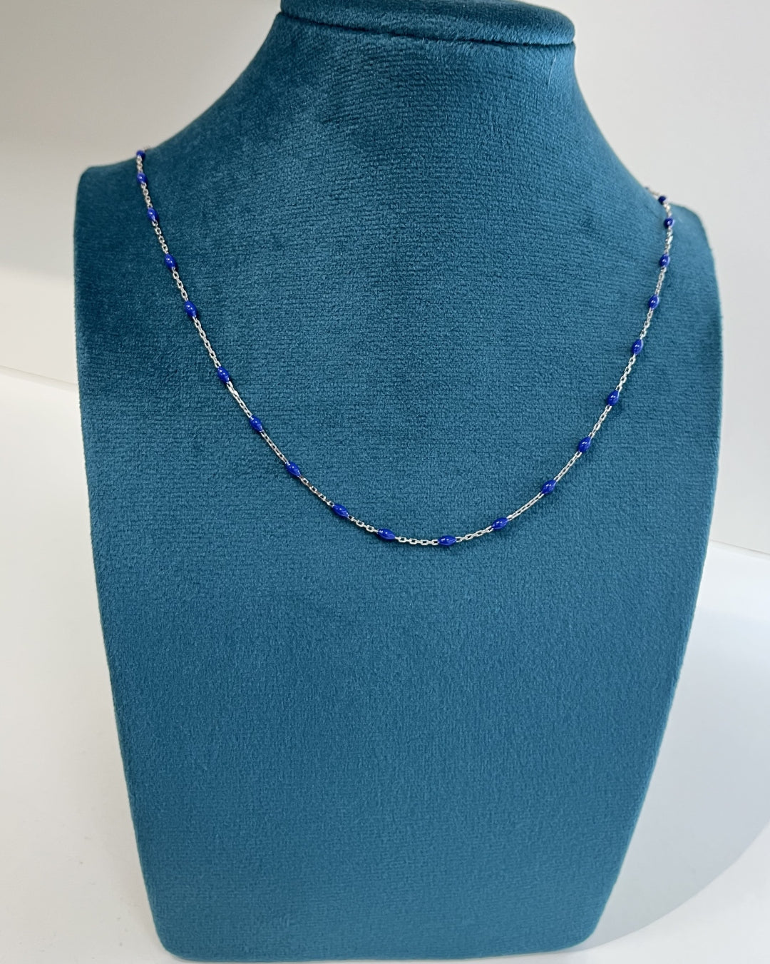 Sterling Silver Colour Bead Chain Necklace | Laila