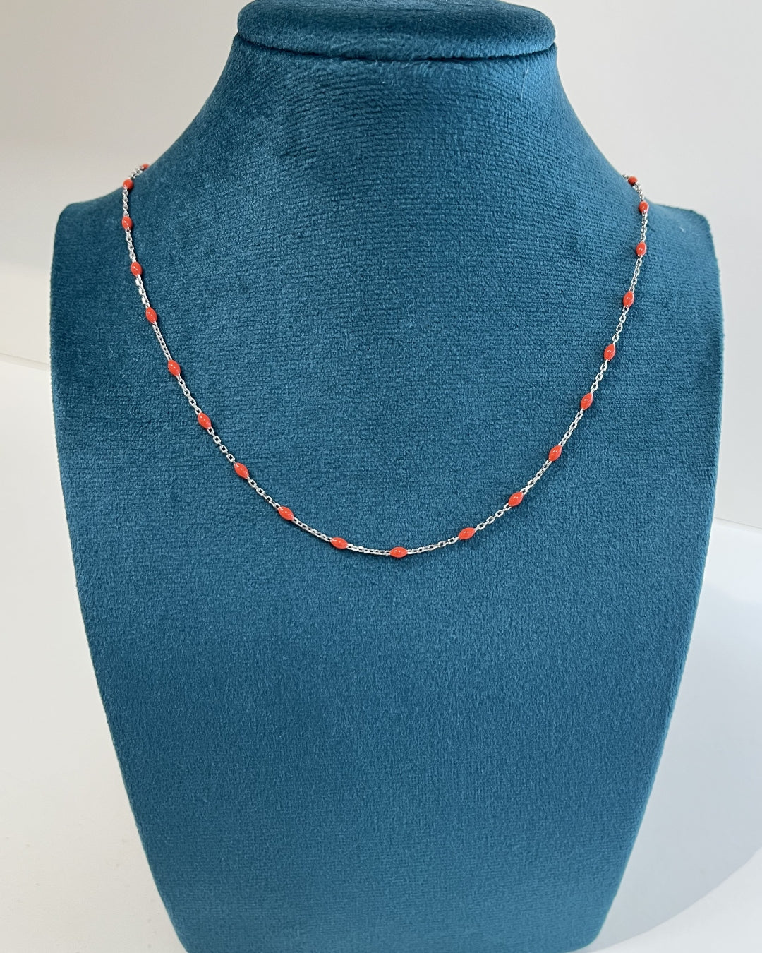 Sterling Silver Colour Bead Chain Necklace | Laila