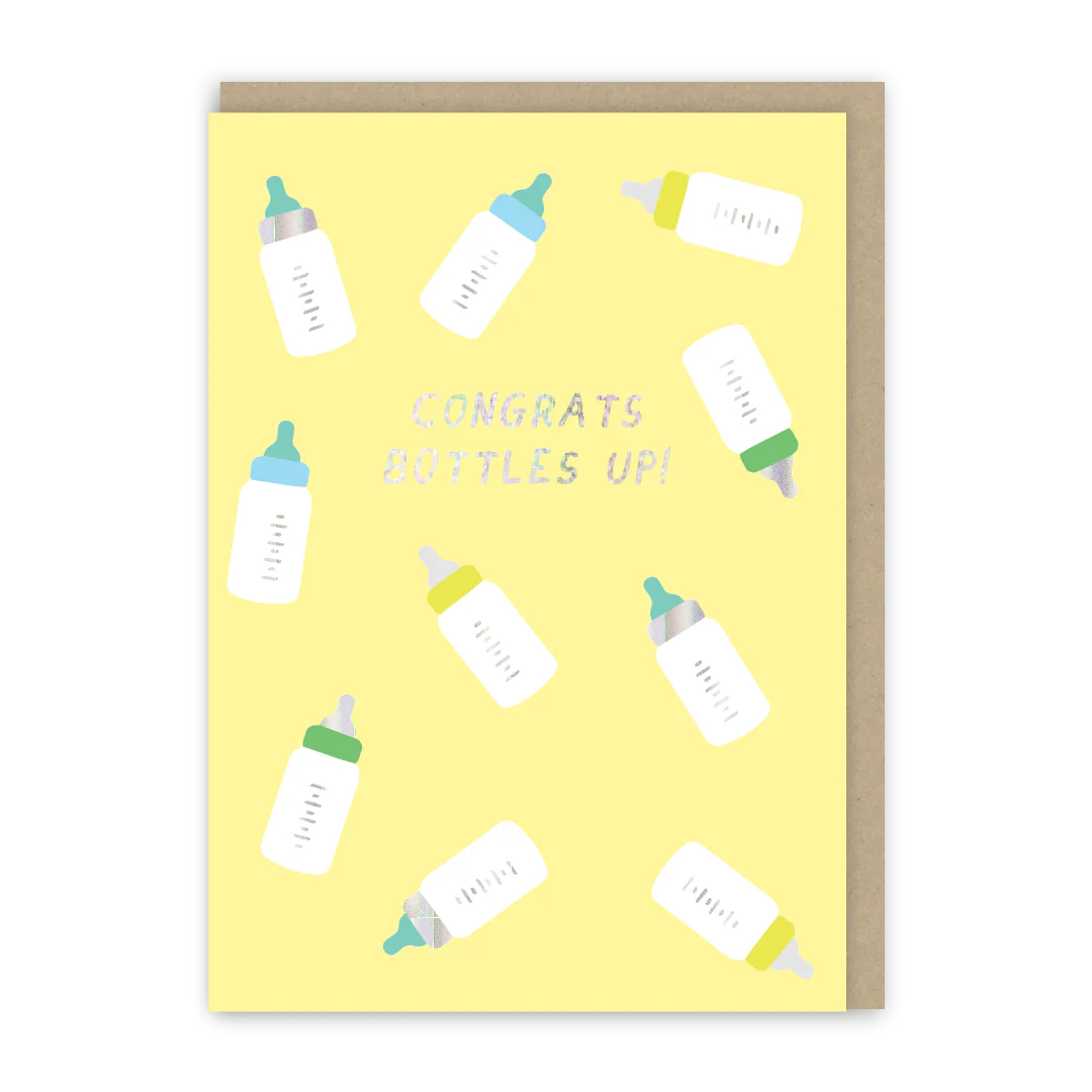 Hello Baby Bottles Up Card | In Real Life