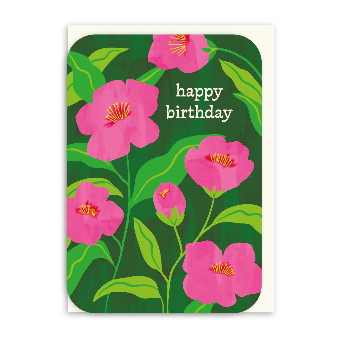 Pink Floral Birthday Card | In Real Life
