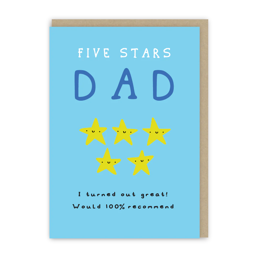 5 Stars Father's Day Card | In Real Life