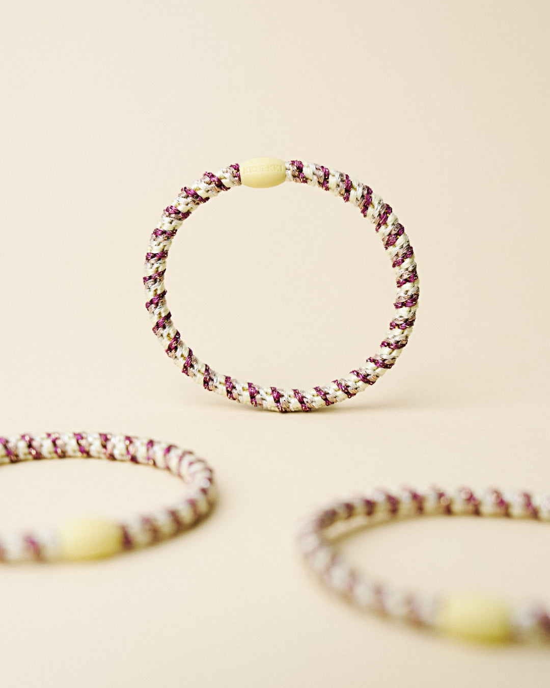 KKNEKKI Hair Tie | Slim Mix | Grape & Yellow