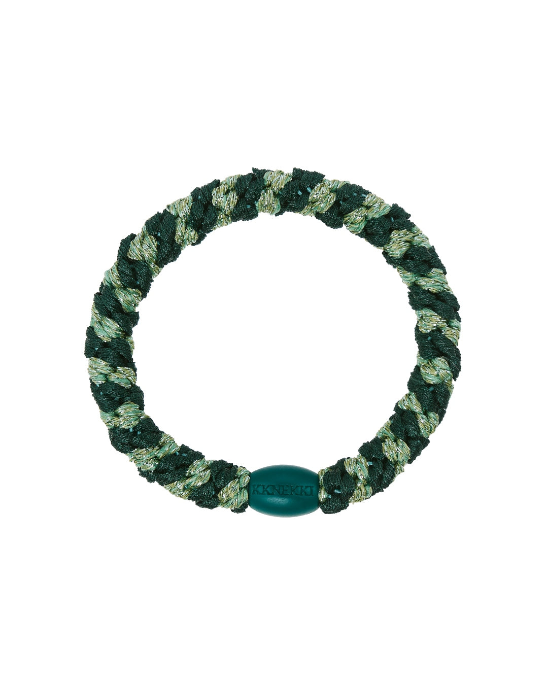 KKNEKKI Hair Tie | Stripe | Jungle & Pistachio Glitter