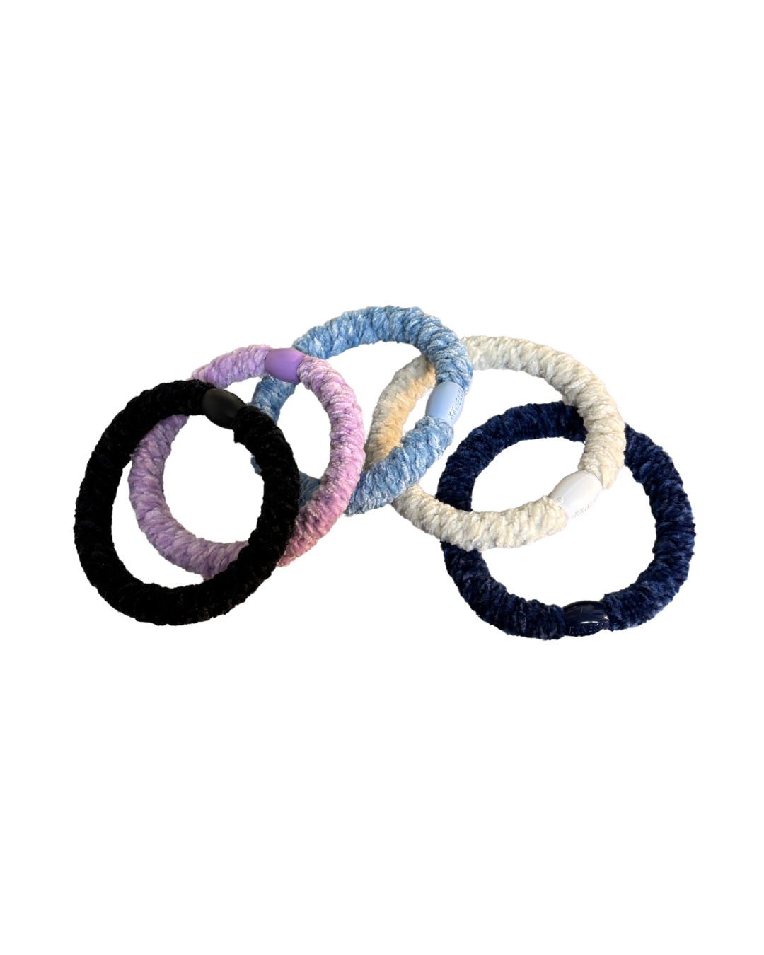 Kknekki | Five Hair Ties | Velvet
