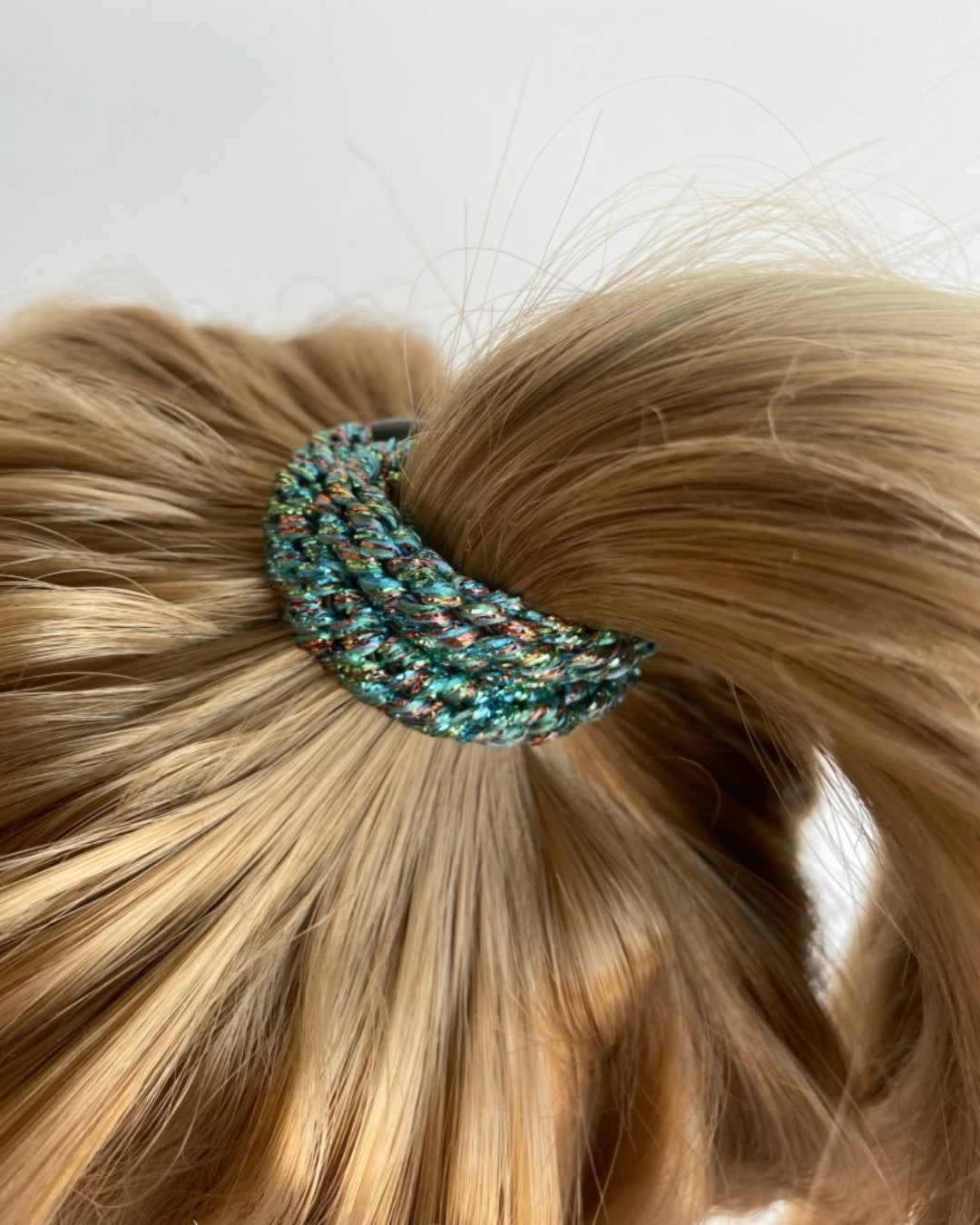 Kknekki Hair Tie | Glitter | Coral Green