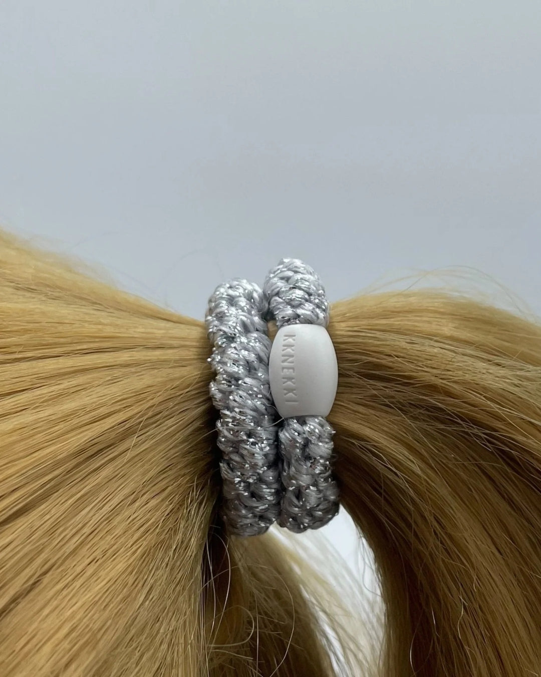 Kknekki Hair Tie | Glitter | Metallic Silver