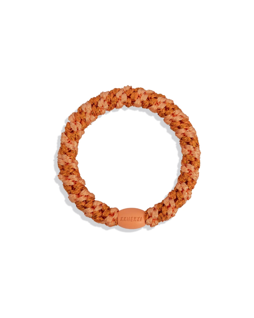 Kknekki Hair Tie | Glitter Stripe | Faded Orange