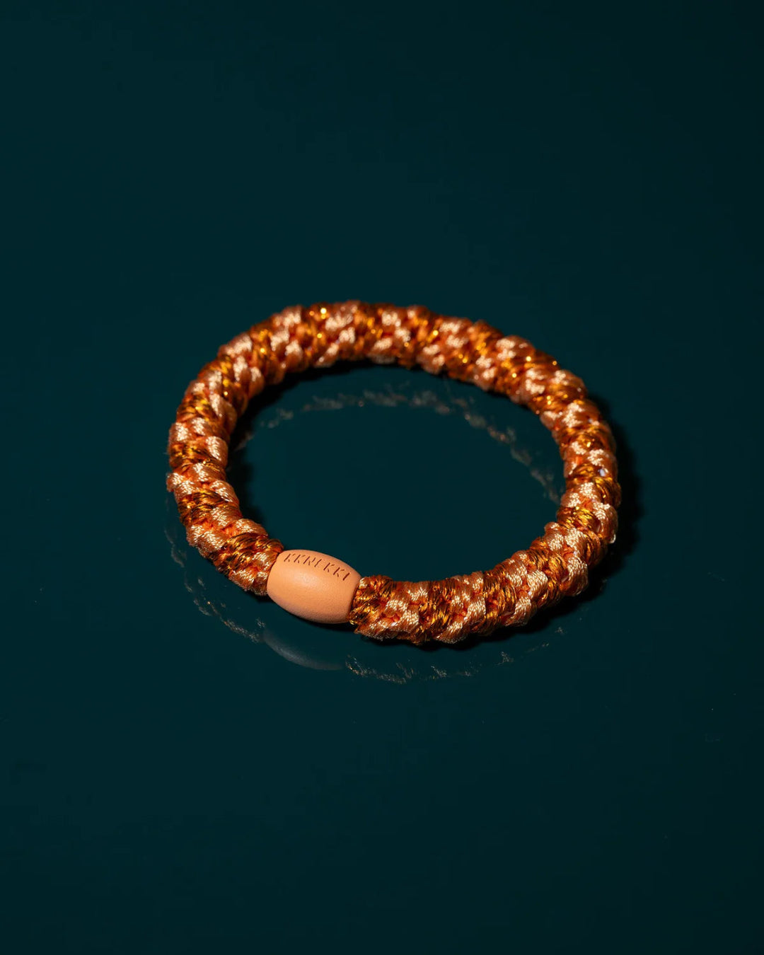 Kknekki Hair Tie | Glitter Stripe | Faded Orange