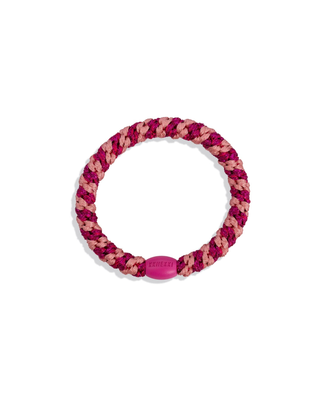 Kknekki Hair Tie | Glitter | Stripe Faded Rose Electric Pink