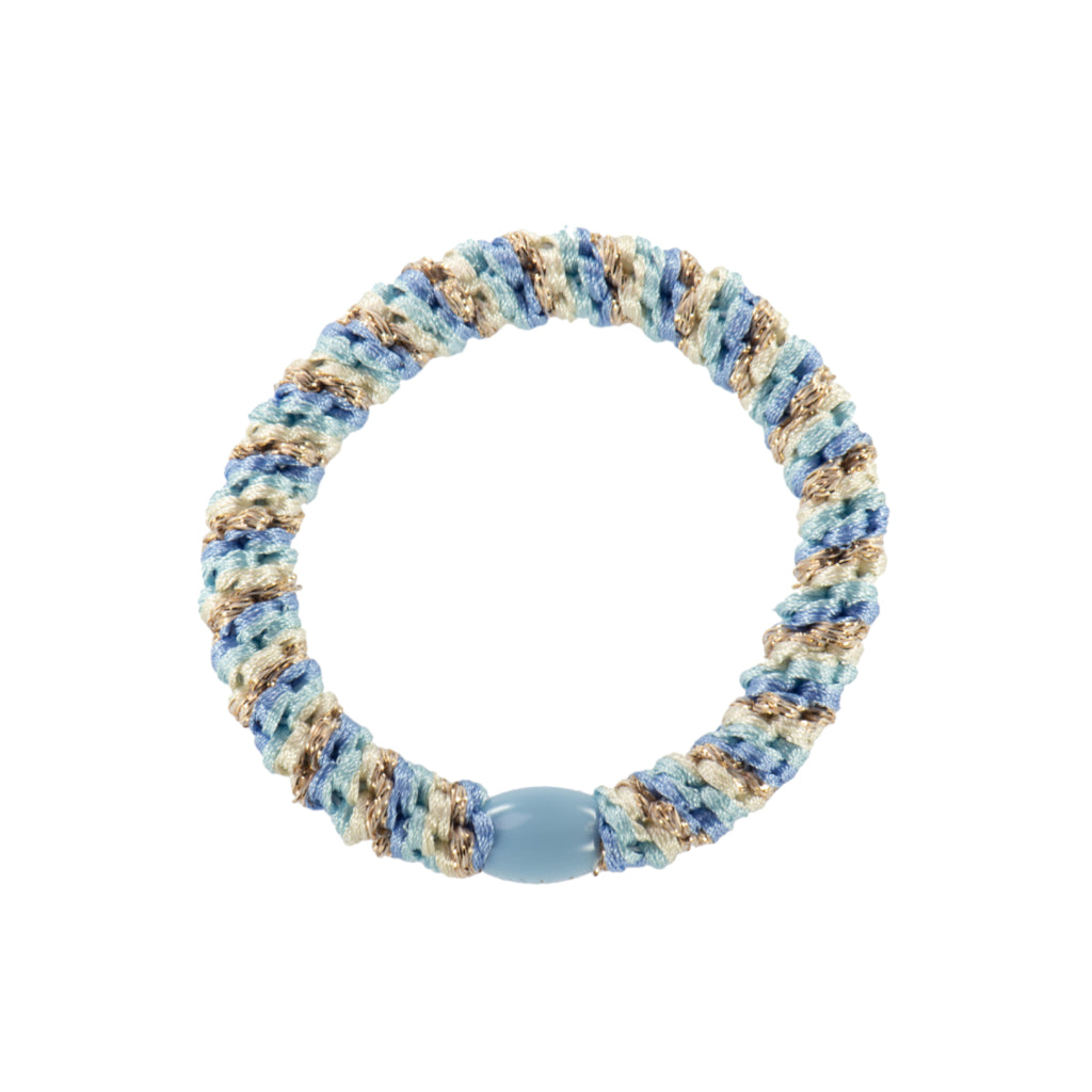 Kknekki Hair Tie | Mix | Light Blue & Gold