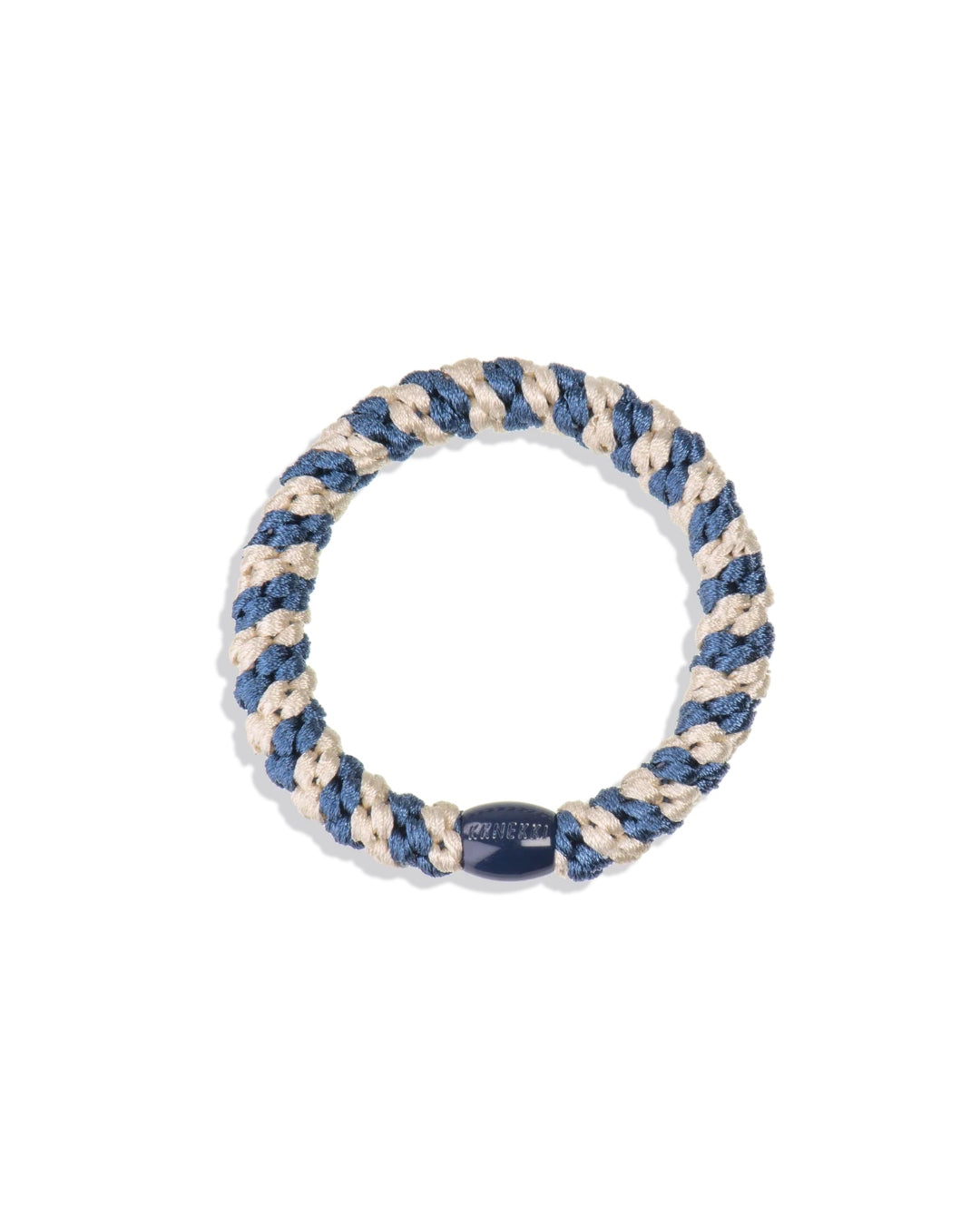 Kknekki Hair Tie | Mix | Indigo & Ivory Stripe