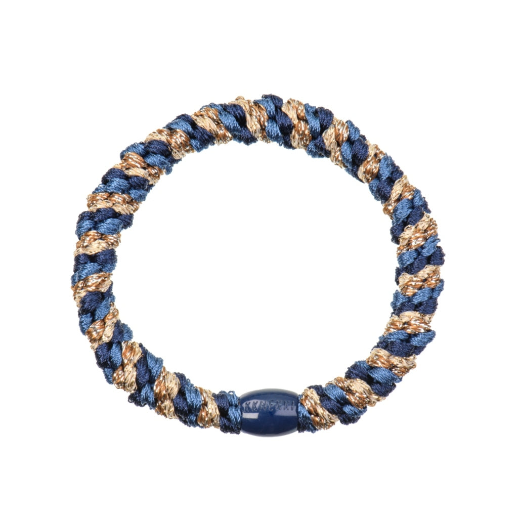 Kknekki Hair Tie | Mix | Navy & Gold Glitter