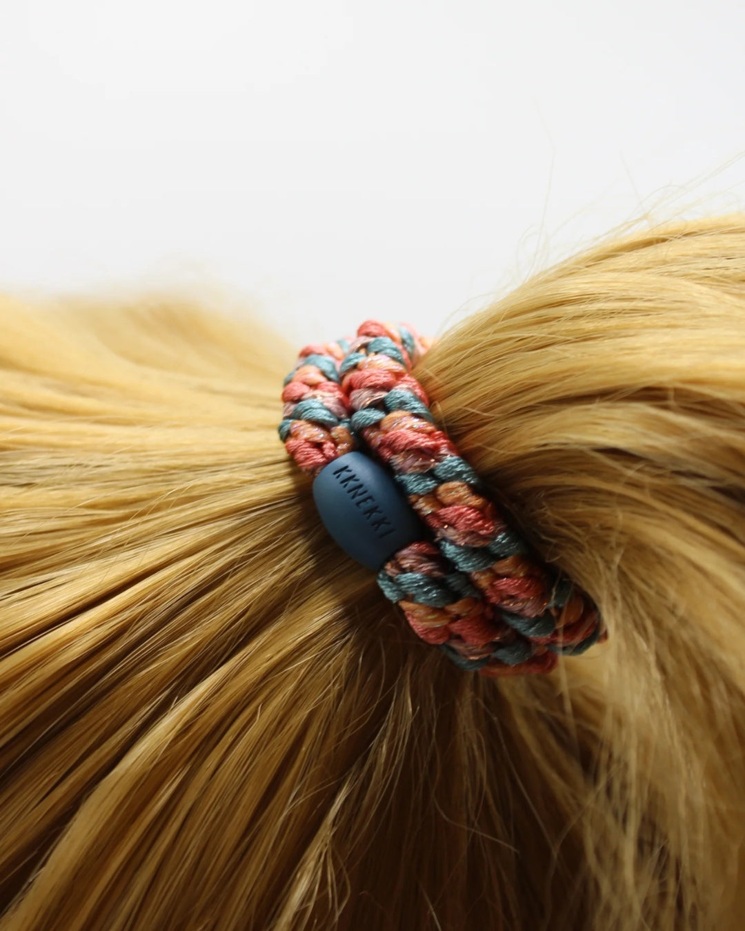 Kknekki Hair Tie | Mix | Teal & Pomerant Glitter